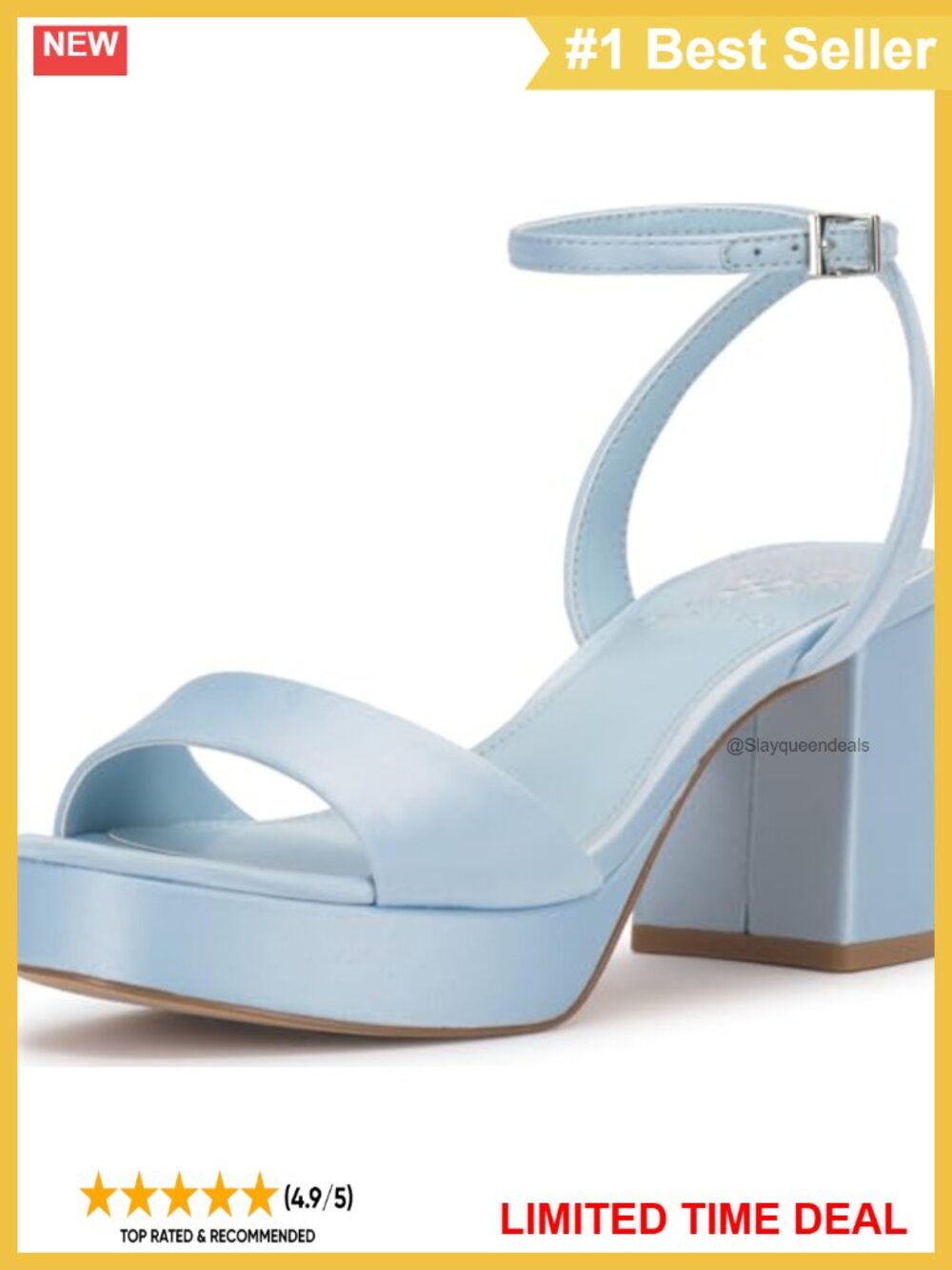 Womens Platform Sandals Block Heel Ankle Strap Open Toe Buckle Sandal